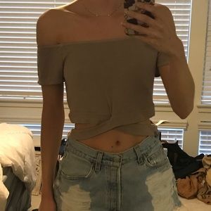 Off the shoulder crop top